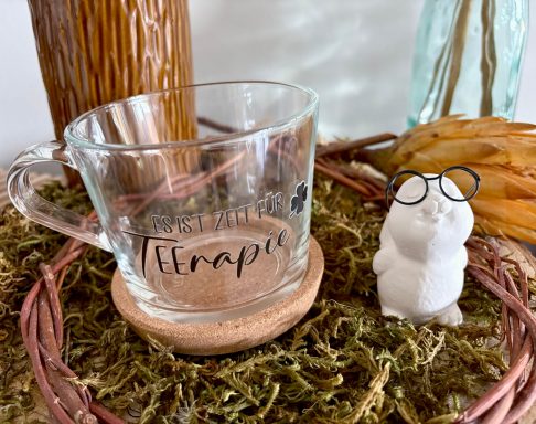 Glastasse "Es ist Zeit für TEErapie"