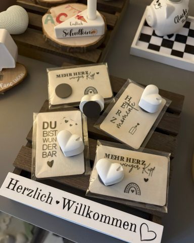 Mini Magnet - Herz - Karte